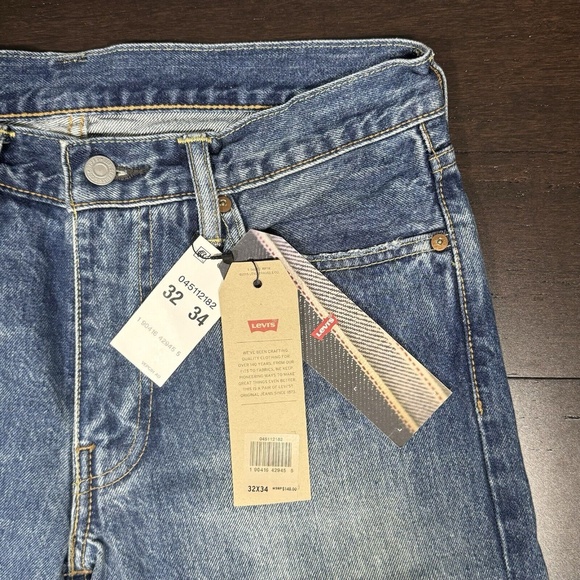 Levi's 511 Jeans 32 x 34 Selvedge Denim Slim Leg Distressed Blank Red Tab 63 - Picture 2 of 8